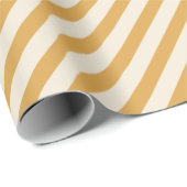 Diagonale strepen Kerst geel van wit Cadeaupapier (Rol Hoek)