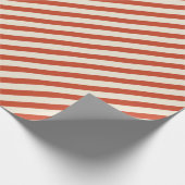 Diagonale strepen Kerst rood van wit Cadeaupapier (Hoek)