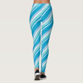 Diagonale strepen licht blauw leggings (Achterkant)