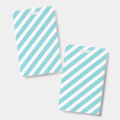 Diagonale strepen lichtblauw badge (Voor- en achterkant)