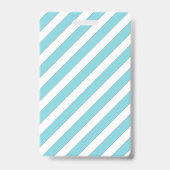 Diagonale strepen lichtblauw badge (Achterkant)