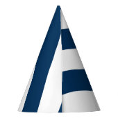 Diagonale strepen: Marineblauw Feesthoedjes (Achterkant)