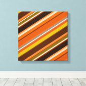 Diagonale strepen met "aardekleurige" kleuren canvas afdruk (Insitu (Houten vloer))