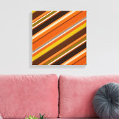 Diagonale strepen met "aardekleurige" kleuren canvas afdruk (Insitu (Woonkamer))