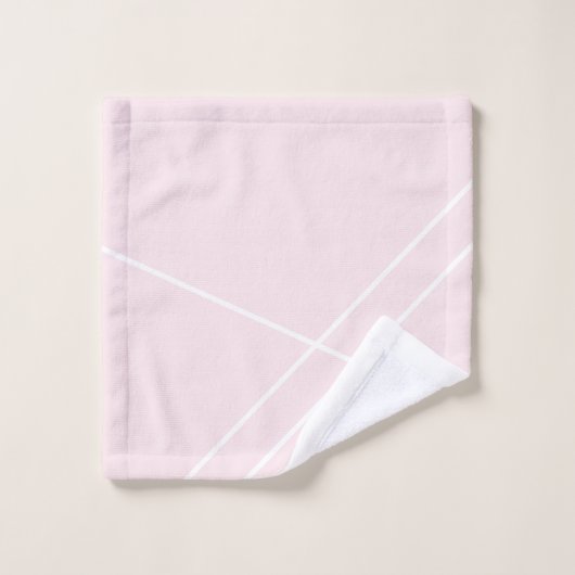 Diagonale strepen op blush roze bad handdoek (Wasdoekje)