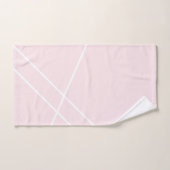 Diagonale strepen op blush roze bad handdoek (Handdoek)