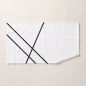 Diagonale strepen op zwarte doekset bad handdoek (Handdoek)