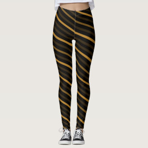 Diagonale strepen — Oranje Leggings