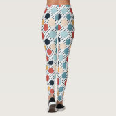 Diagonale strepen Polka Dots Sketch Leggings (Achterkant)