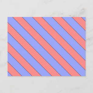 diagonale strepen roze en paars briefkaart