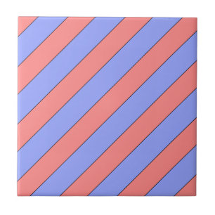 diagonale strepen roze en paars tegeltje
