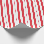 Diagonale strepen van witte en diepe rode snoeprie cadeaupapier (Hoek)