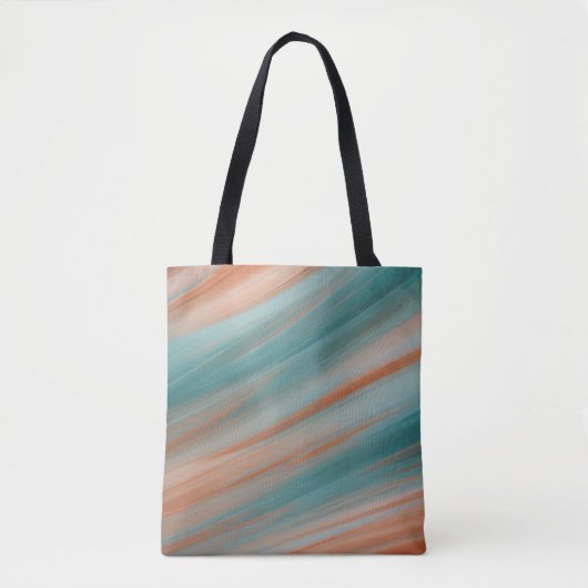 Diagonale strepen van zachte pastelkleuren patroon tote bag (Voorkant)