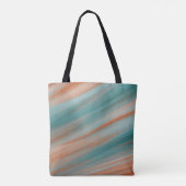 Diagonale strepen van zachte pastelkleuren patroon tote bag (Achterkant)