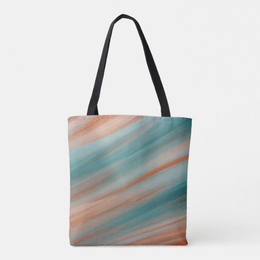 Diagonale strepen van zachte pastelkleuren patroon tote bag (Achterkant)