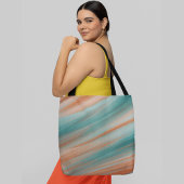 Diagonale strepen van zachte pastelkleuren patroon tote bag