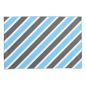 Diagonale strepen voor blauwgrijs (modern) kussensloop (Voorkant-Rechts)