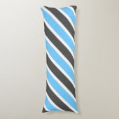 Diagonale strepen voor blauwgrijs (modern) lichaamskussen (Voorkant Verticaal)