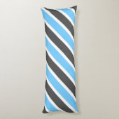 Diagonale strepen voor blauwgrijs (modern) lichaamskussen (Achterkant (Verticaal))