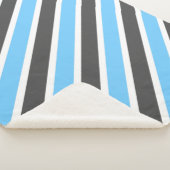 Diagonale strepen voor blauwgrijs (modern) sherpa deken (3/4)