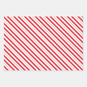 Diagonale strepen voor rode en witte snoepjes inpakpapier vel (Voorkant)