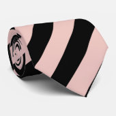 Diagonale strepen voor Roos met zwart en usty Stropdas (Opgerold)