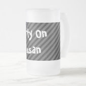 Diagonale strepen voor zwart en grijs matglas bierpul (Voorkant rechts)