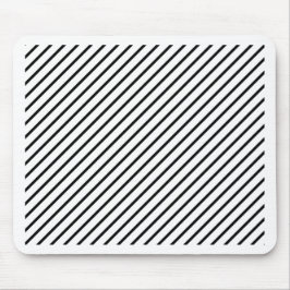 Diagonale strepen voor zwart-wit muismat