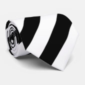 Diagonale strepen voor zwart-wit. stropdas (Opgerold)