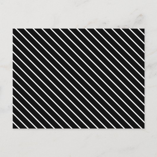 Diagonale strepen - zwart en wit briefkaart (Voorkant)