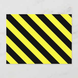 diagonale strepen zwart-geel briefkaart