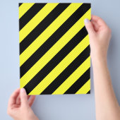 diagonale strepen zwart-geel flyer (Hand)