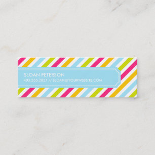 Diagonale Stripe Calling Card Contactkaartje