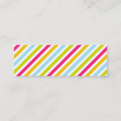 Diagonale Stripe Calling Card Contactkaartje (Achterkant)