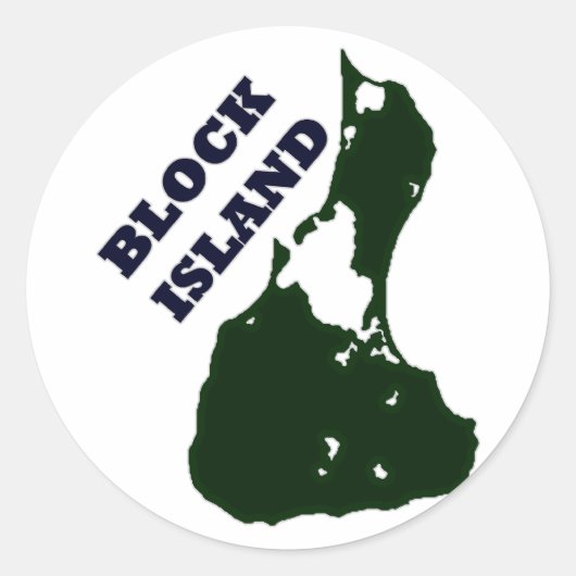 Diagonale tekst voor blokeiland ronde sticker (Voorkant)