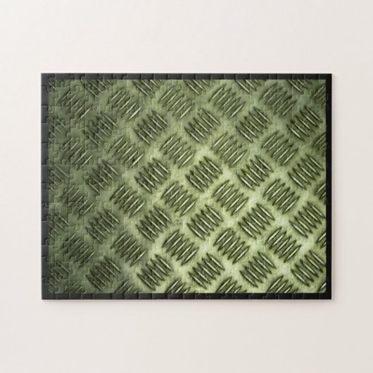 Diagonale textuur van metaal, gecontroleerd vloerb legpuzzel (Horizontaal)