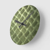 Diagonale textuur van metalen vloerbedekking ronde klok (Hoek)