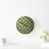 Diagonale textuur van metalen vloerbedekking ronde klok (Huis)