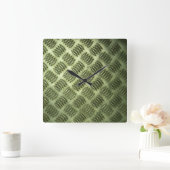 Diagonale textuur van metalen vloerbedekking vierkante klok (Huis)