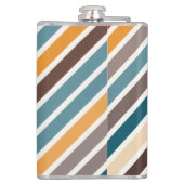 Diagonale veelkleurige strepen heupfles (Achterkant)