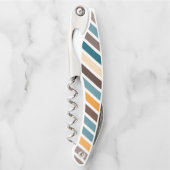 Diagonale veelkleurige strepen kurkentrekker (Voorkant)