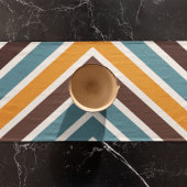 Diagonale veelkleurige strepen lange tafelloper