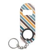 Diagonale veelkleurige strepen mini flessenopener (Voorkant)