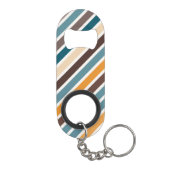 Diagonale veelkleurige strepen mini flessenopener (Achterkant)