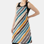 Diagonale veelkleurige strepen schort (Insitu)