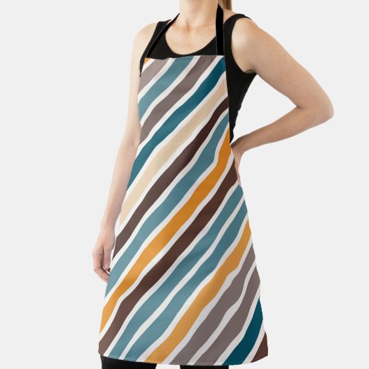 Diagonale veelkleurige strepen schort (Insitu)