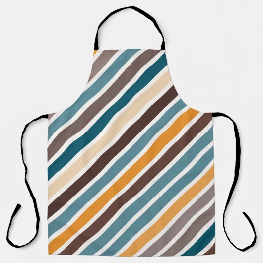 Diagonale veelkleurige strepen schort (Voorkant)