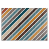 Diagonale veelkleurige strepen snijplank (Voorkant)