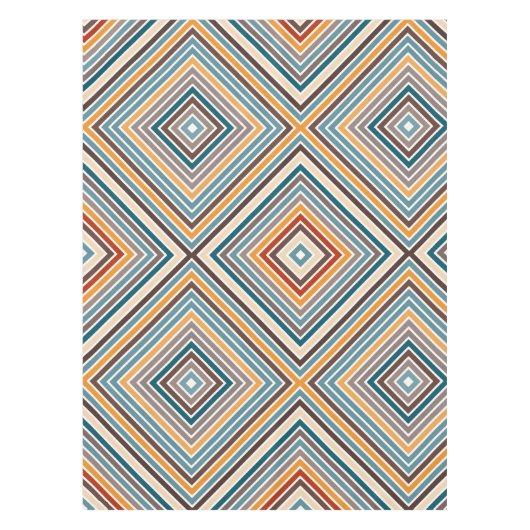 Diagonale veelkleurige strepen tafelkleed (Voorkant)