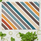 Diagonale veelkleurige strepen theedoek (Gevouwen)
